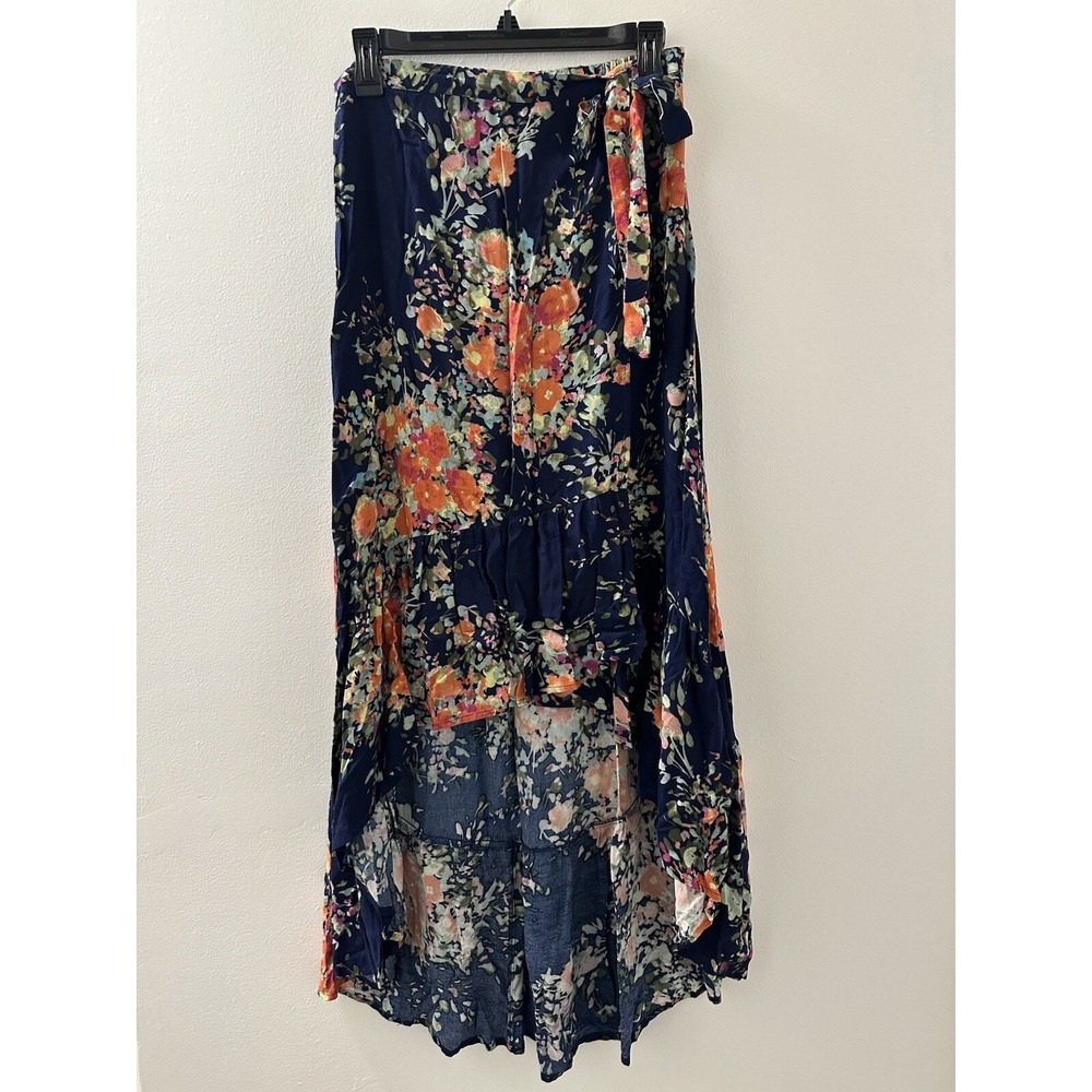 Anthropologie On The Road High Low Maxi Skirt Floral Size M